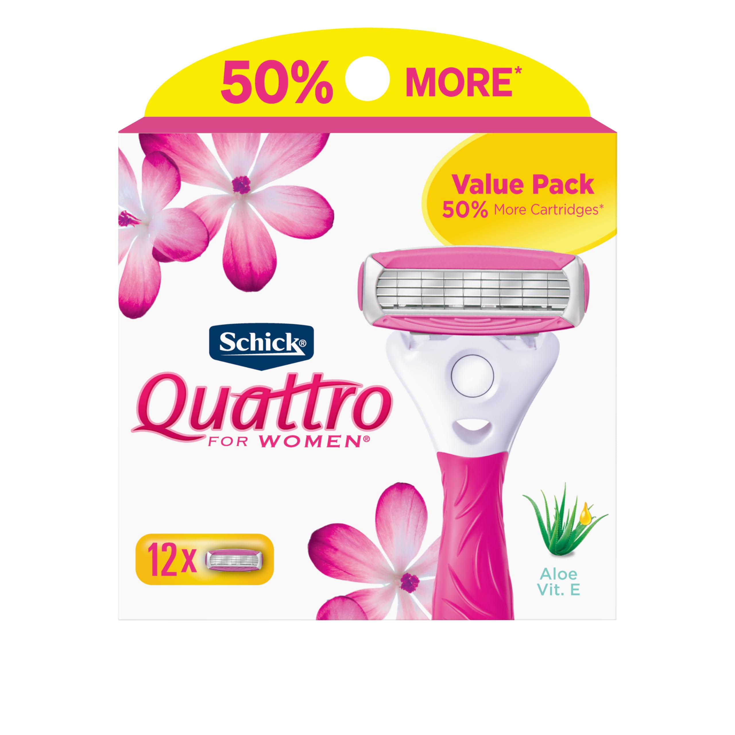 Amazon.com: Schick Quattro Womens Razor Blade Refills, 12 Count